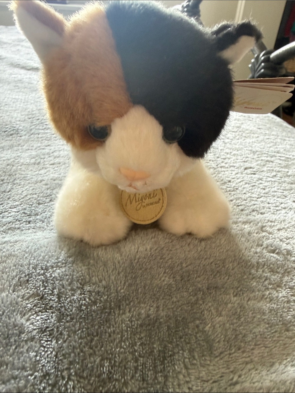 Calico Plush Kitten - Brown, Black & White